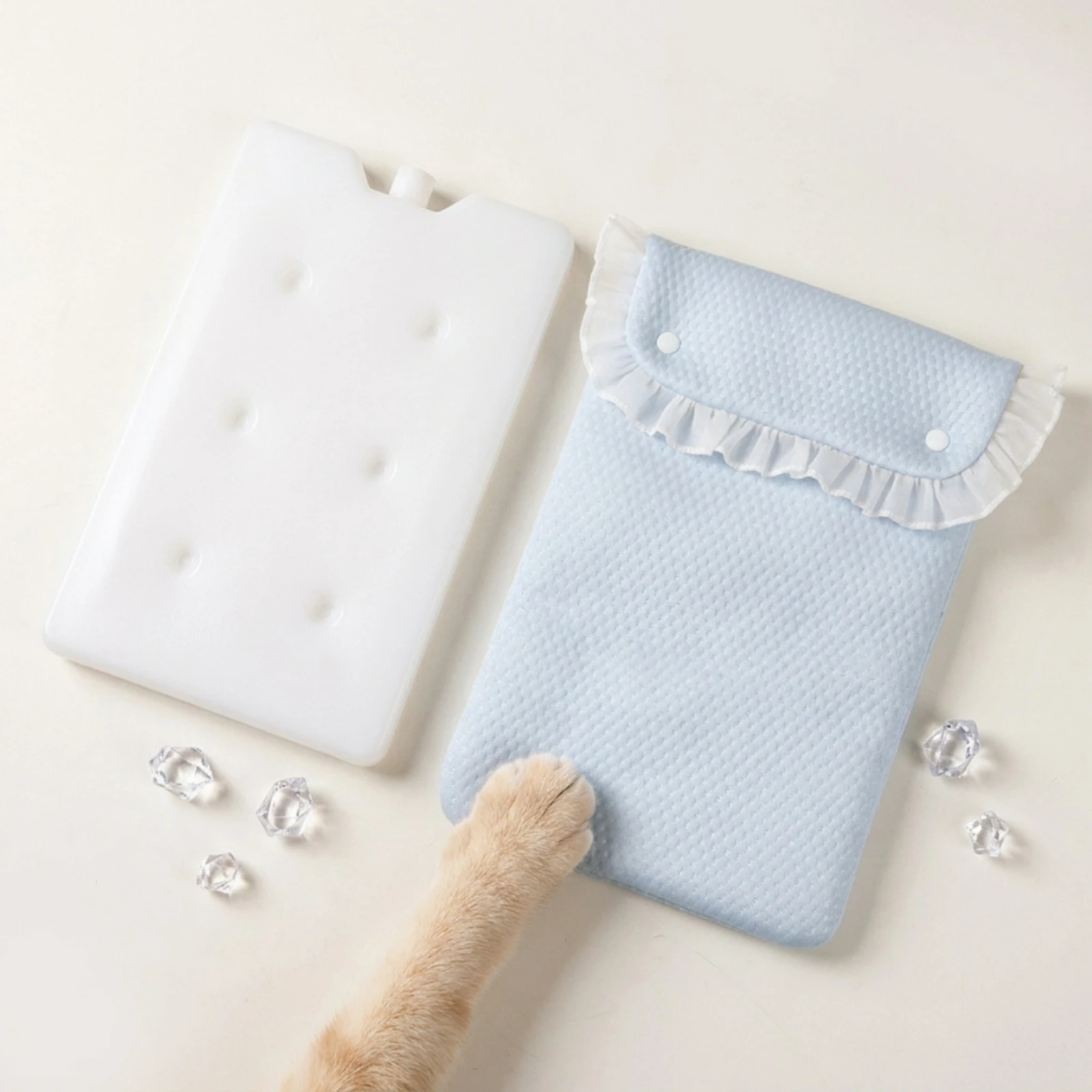 Pet Cooling Pouch with Ice Box Textured Ice Bag Pouch Reusable Portable for Dogs, Strollers, Outdoor Walks