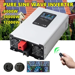 Inverter a onda sinusoidale pura 12000W 10000W 8000W DC 12V 24V 48V 72V a AC 220V 230V 110V Inverter solare 12KW convertitore di potenza Off Grid