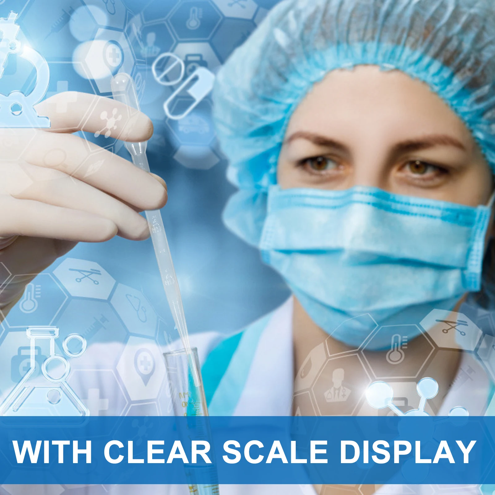 100pcs Clear Scale Dropper 3ML Plastic Pipette Laboratory Droppers Essential Oil Tools Calibrated Handmade Craft