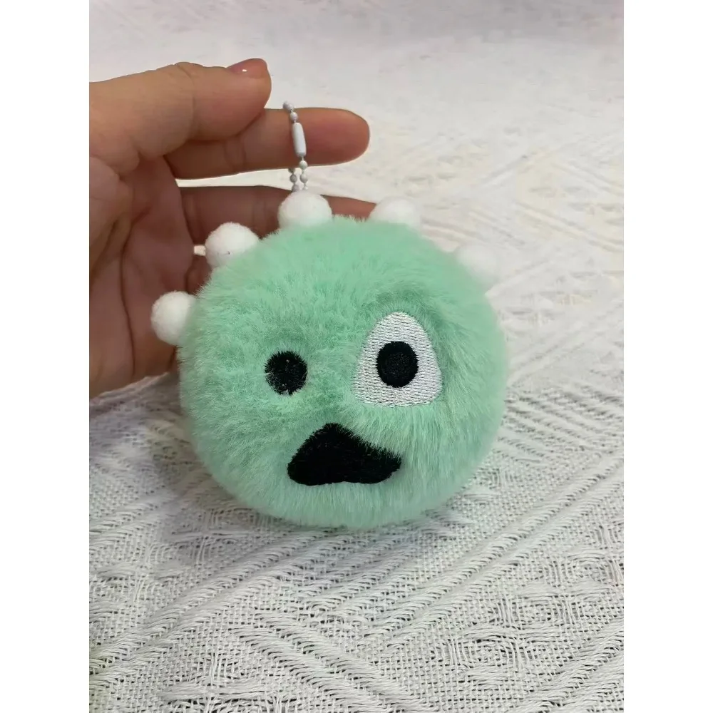 قلادة كرة كورتيسبال القطيفة مع نفس كائن قطيفة وقبيح ولطيف حولها، سلسلة معلقة، هدية حقيبة المروحة، مارتن كونو جوشون