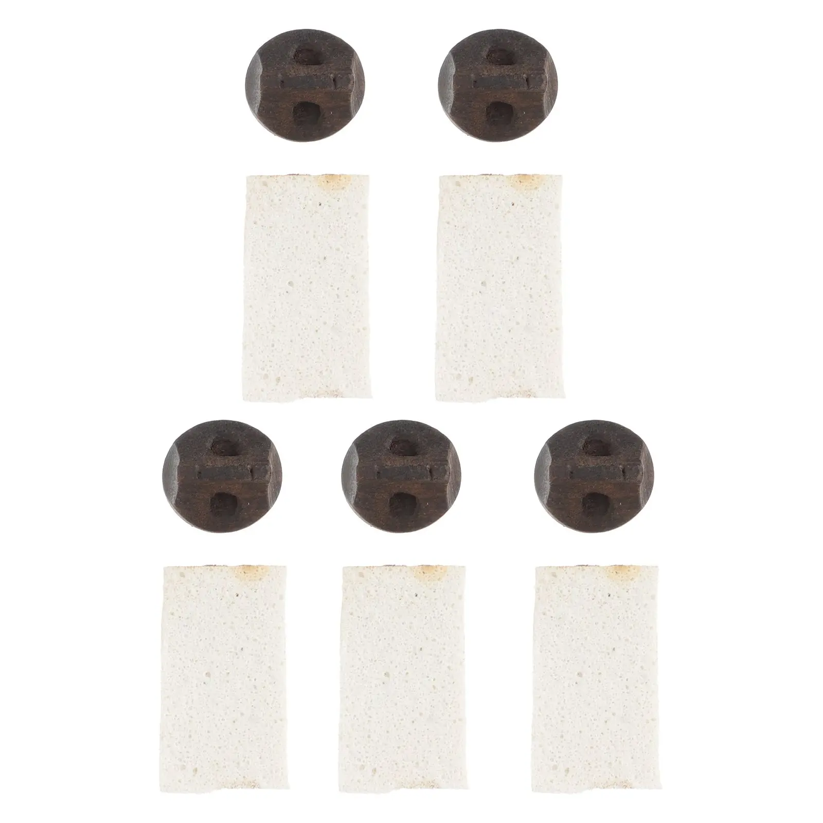

5 Sets Erhu Mute Wood Felt Accessories Durable Wear Resistant Practice Tool Simple Design Long Term Use Eliminate Overtones