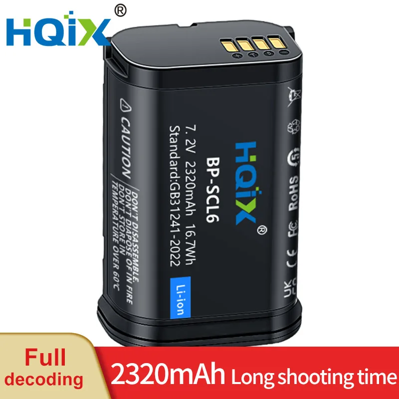 

HQIX for Leica Q3 SL3 Q3 43 Camera BP-SCL6 Charger Battery