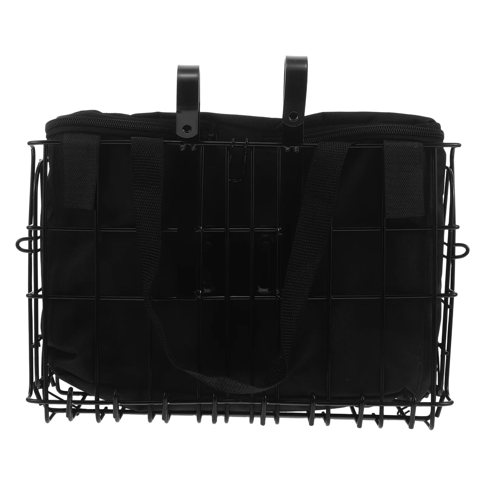 Foldable Bike Basket Lightweight Metal with Removable Liner Bag for Folding Electric Bike Rear Front Rack Cargo