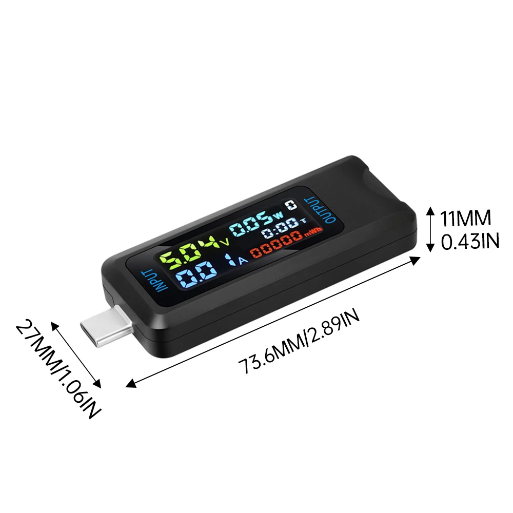 Schnellladetester, 10-in-1, USB, 4,5–36 V, 0–8 A, Voltmeter, Strom, Spannung, Volt, Amperemeter, Detektor, Powerbank, Ladegerät, Anzeige