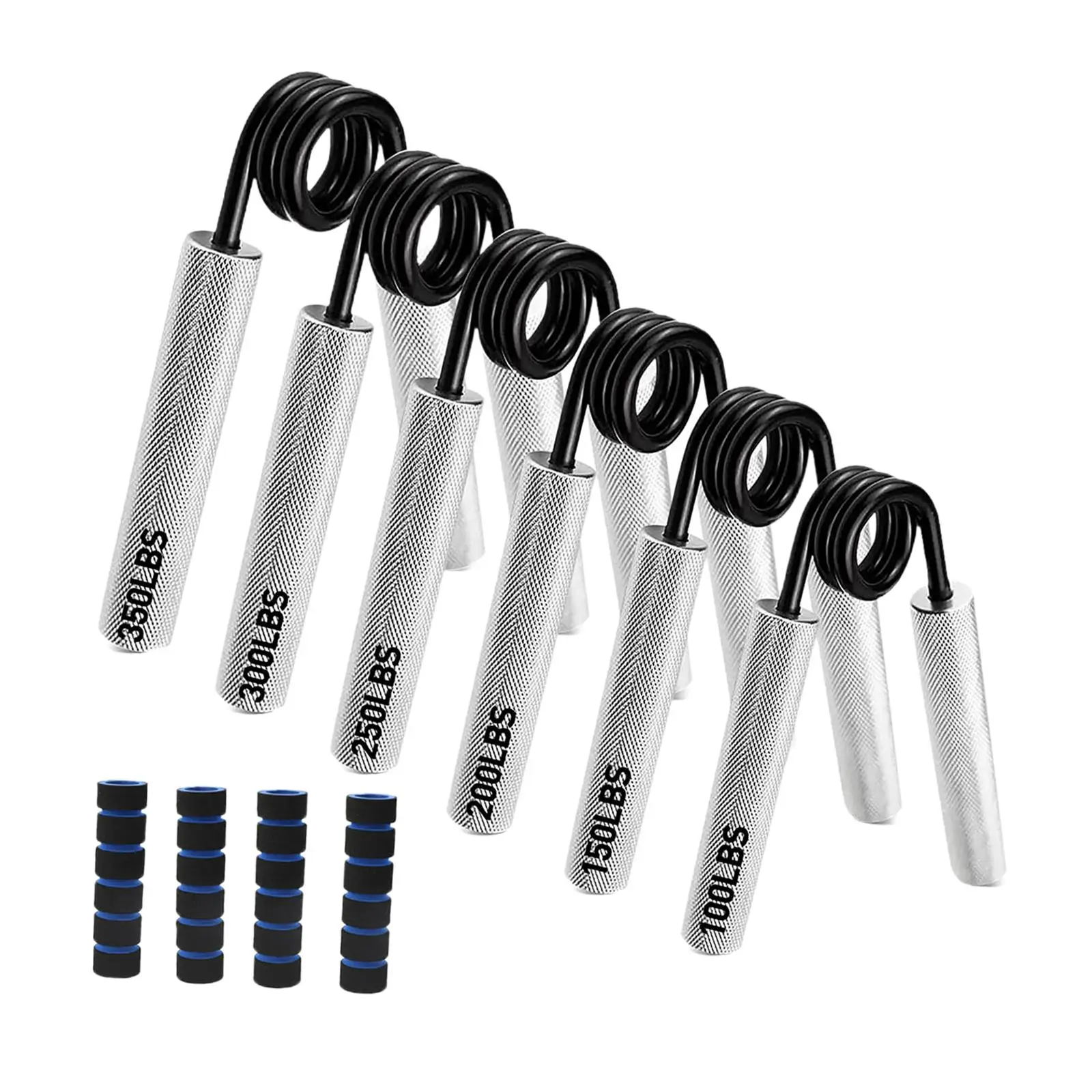 Hand Grip Strengthener Metal Forearm Trainer Set of 6 Heavy Duty Hand Gripper for Gym Fitness and Musicians