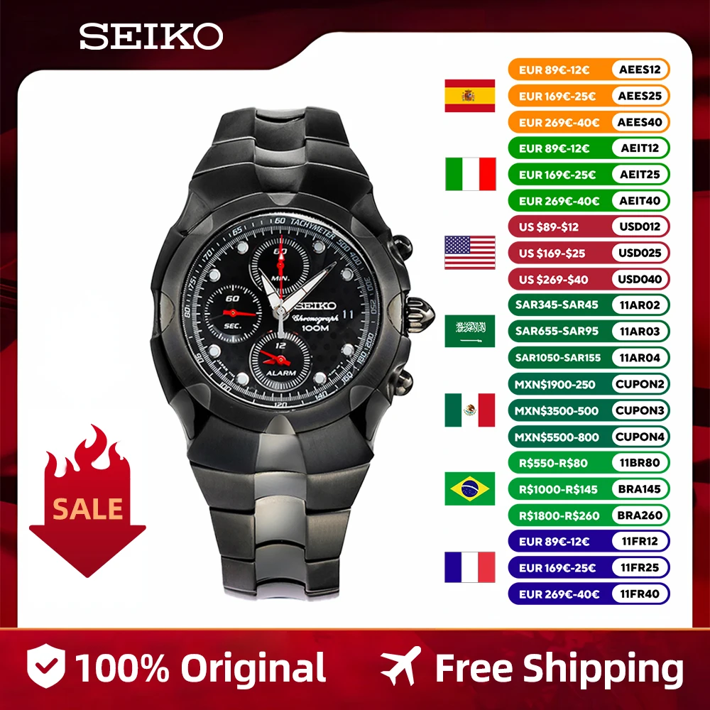 

Seiko Original Japan Quartz Watches luxury 10Bar Waterproof Sports Watches for men Stainless steel