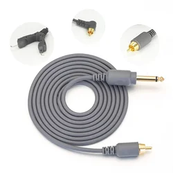 Cable de Clip para máquina de tatuaje, 3 tipos, 2M, interfaz de Audio y RCA, Cable de cobre doble, línea de gancho, pistola de tatuaje, fuente de alimentación, accesorio de Cable