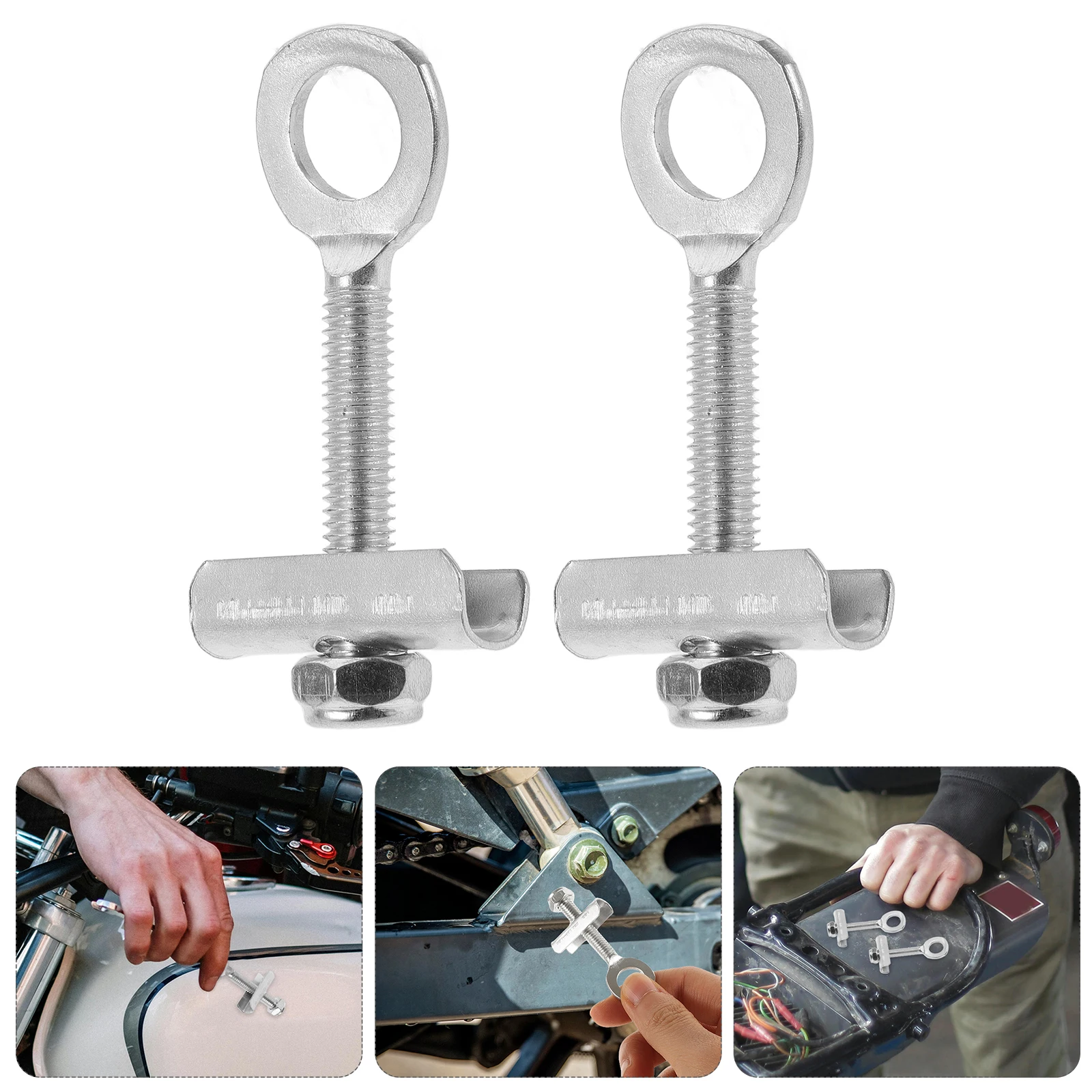 

Motorcycle Accessories Motorbike Chain Tensioner Adjusters Metal Tensioners Tightener Bolts