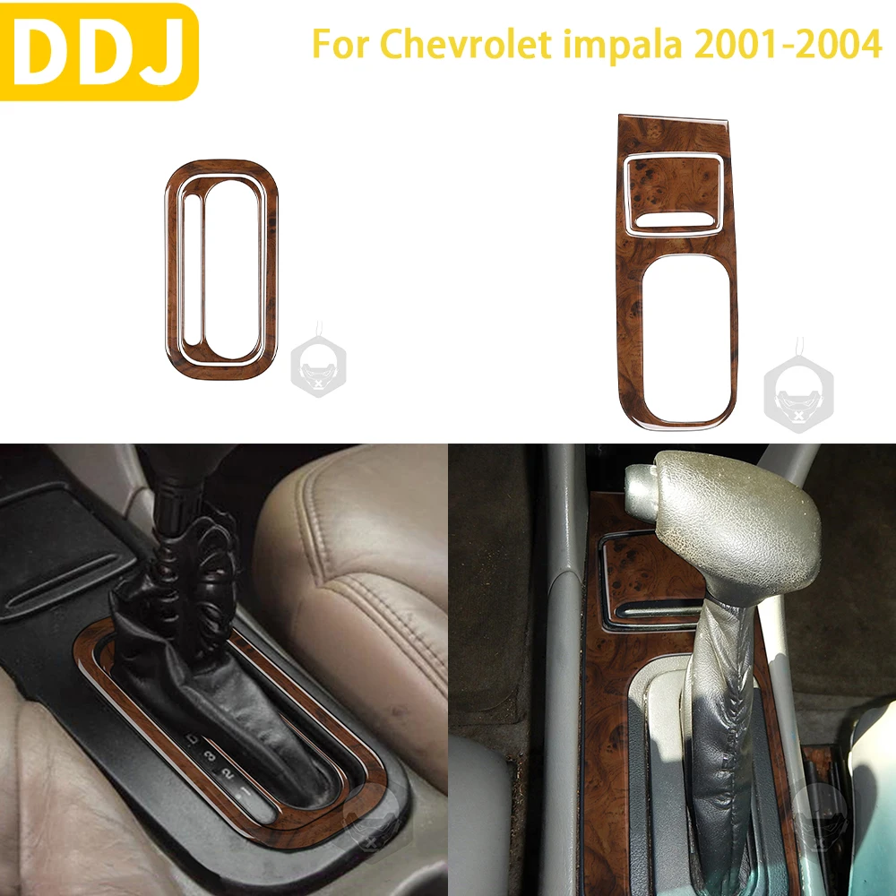 

For Chevrolet Impala 2001 2002 2003 2004 Accessories Wood Grain Plastic Car Interior Central Control Gear Panel Trim Sticker