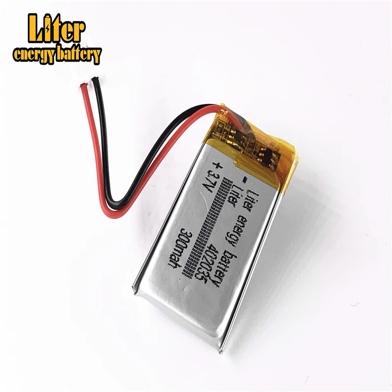 XHR-2P 2.54  402035 300mAh 3.7V polymer battery MP3 mobile speaker GPS loudspeaker story machine