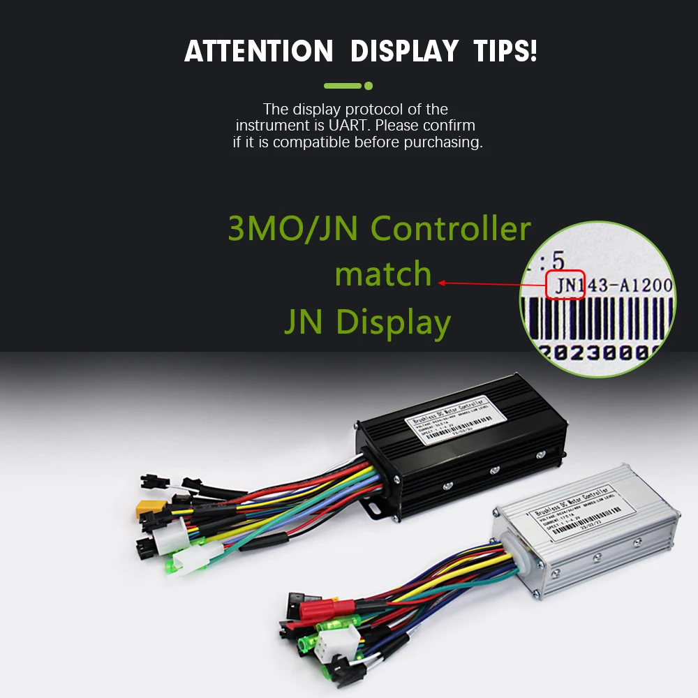 E-Bike 24V-72V T24 LCD Color Display SM/Waterproof Plug With USB Function For UART No. 2 Communication Protocol Controller view 6