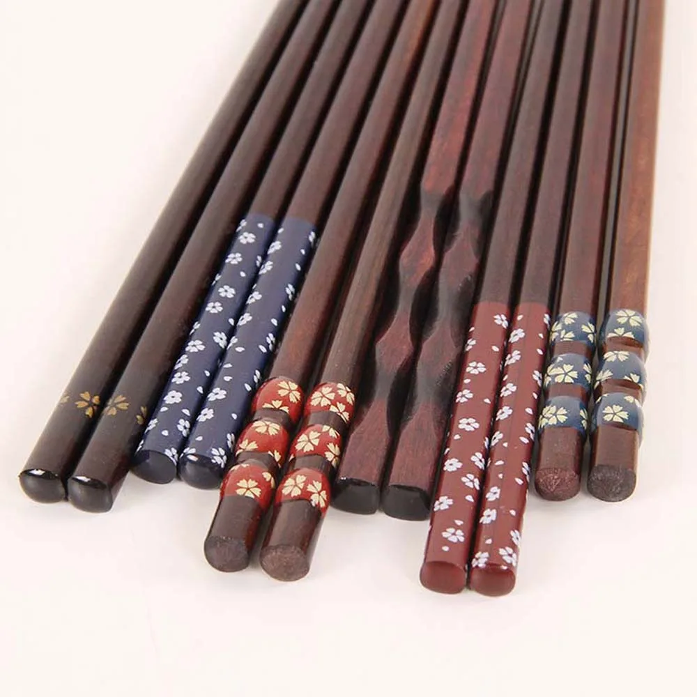 Durable Home Handmade Natural Wooden Japanese Cooking Dinnerware Sushi Chopsticks Kitchen Tools Wood Chopsticks