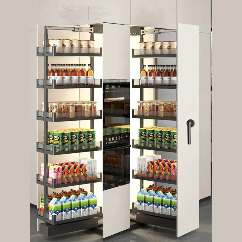 High Unit Expandable Pull Out Basket Kitchen Storage Rack Accessories Cabinets Pantry Unit Kitchen Storage