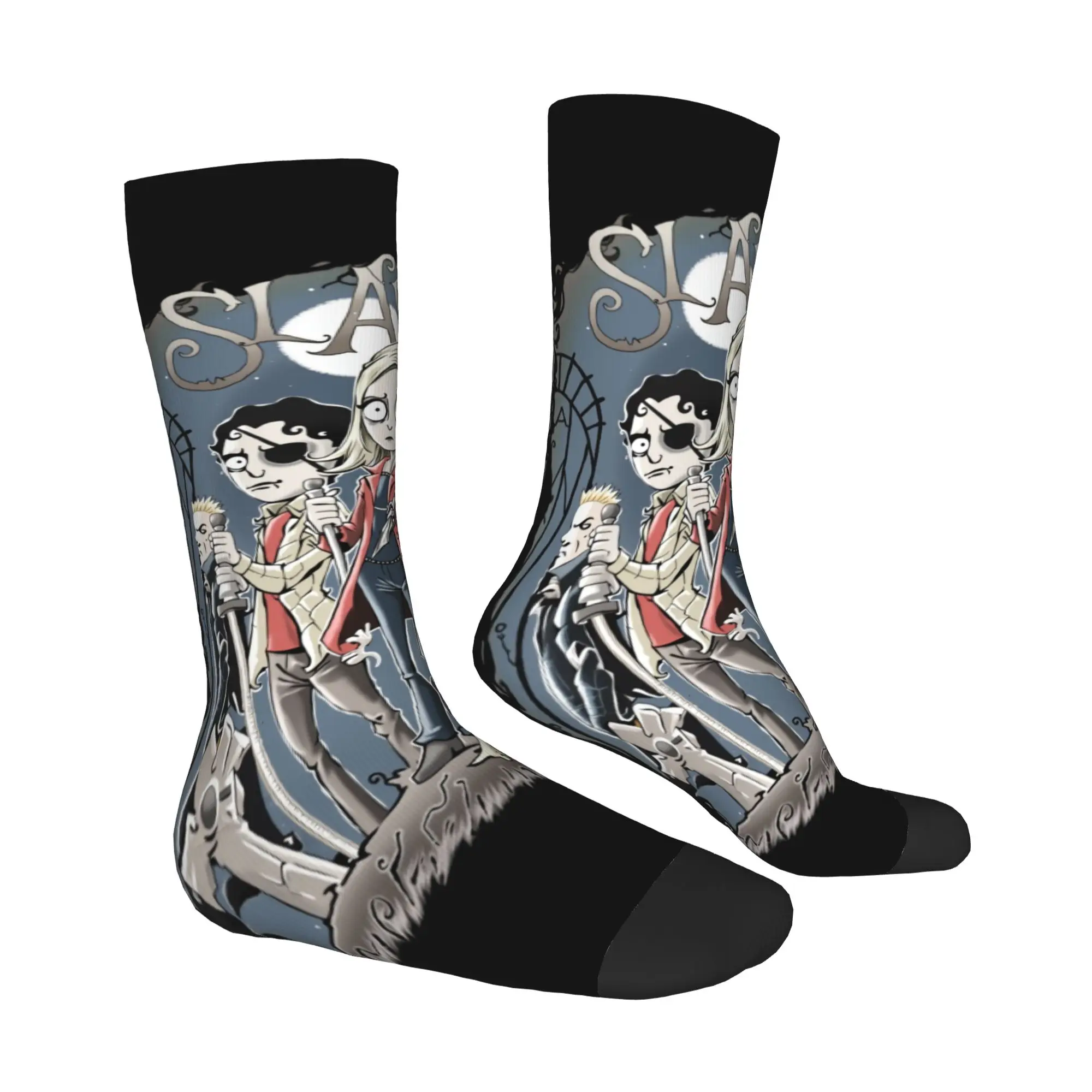 Heavy Metal Rock S-Slayers Logo Men Women Crew Socks Unisex Cool 3D Print  Dress Socks