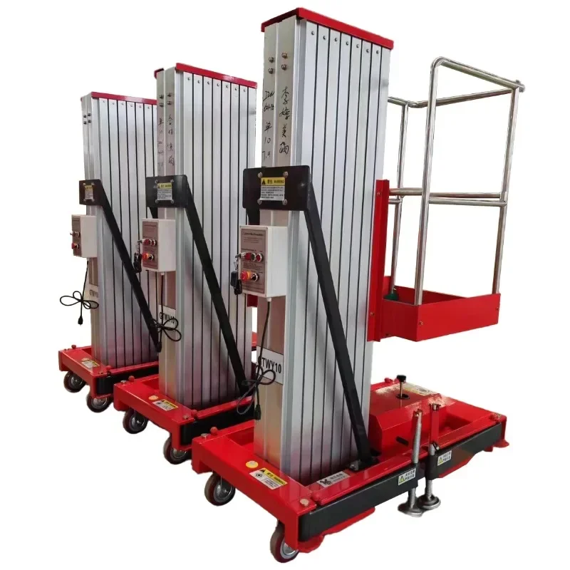 Good Items Single Person Single Mast Lifting Table 4m 6m 8m 10m Aluminum Alloy Propulsion Lifting Table