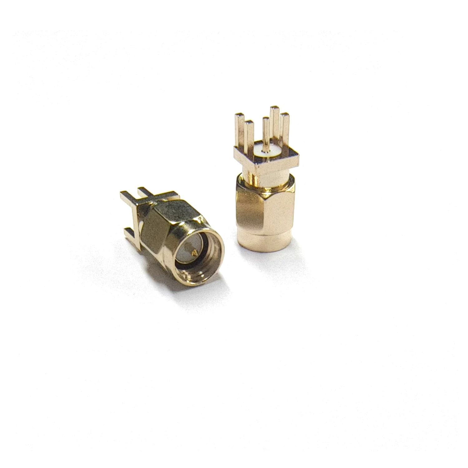 Soldered PCB RP SMA Male/Female Gold-Plated 1.6mm Offset Connector Socket 6G