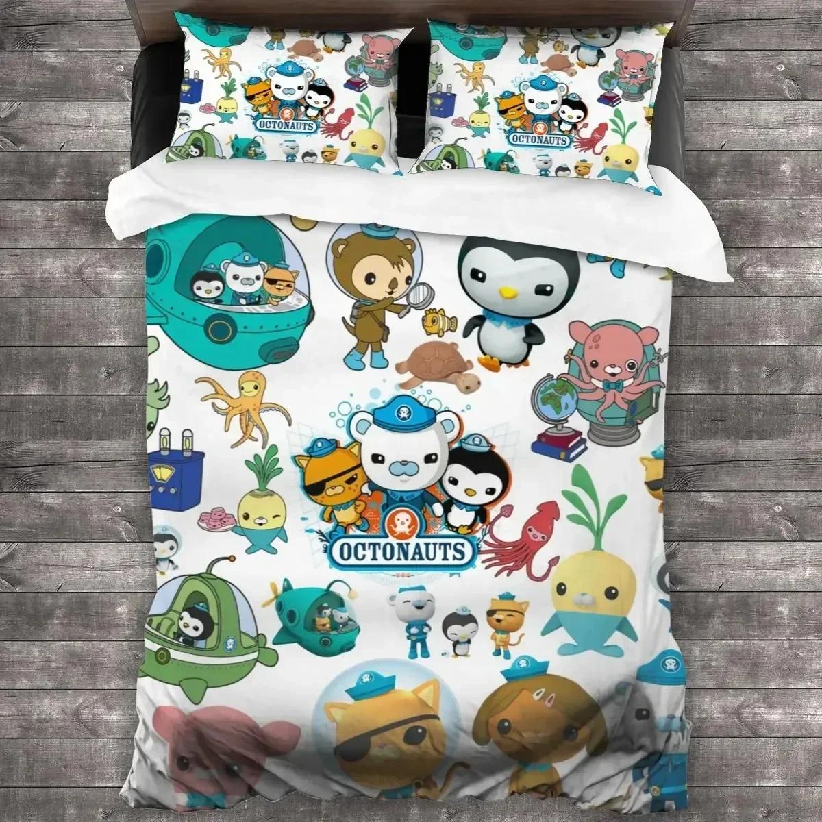 

Anime Octonauts Comfortable Duvet Quilt Cover Pillowcase Bedding Set Children Bedroom Decoration Home Textile