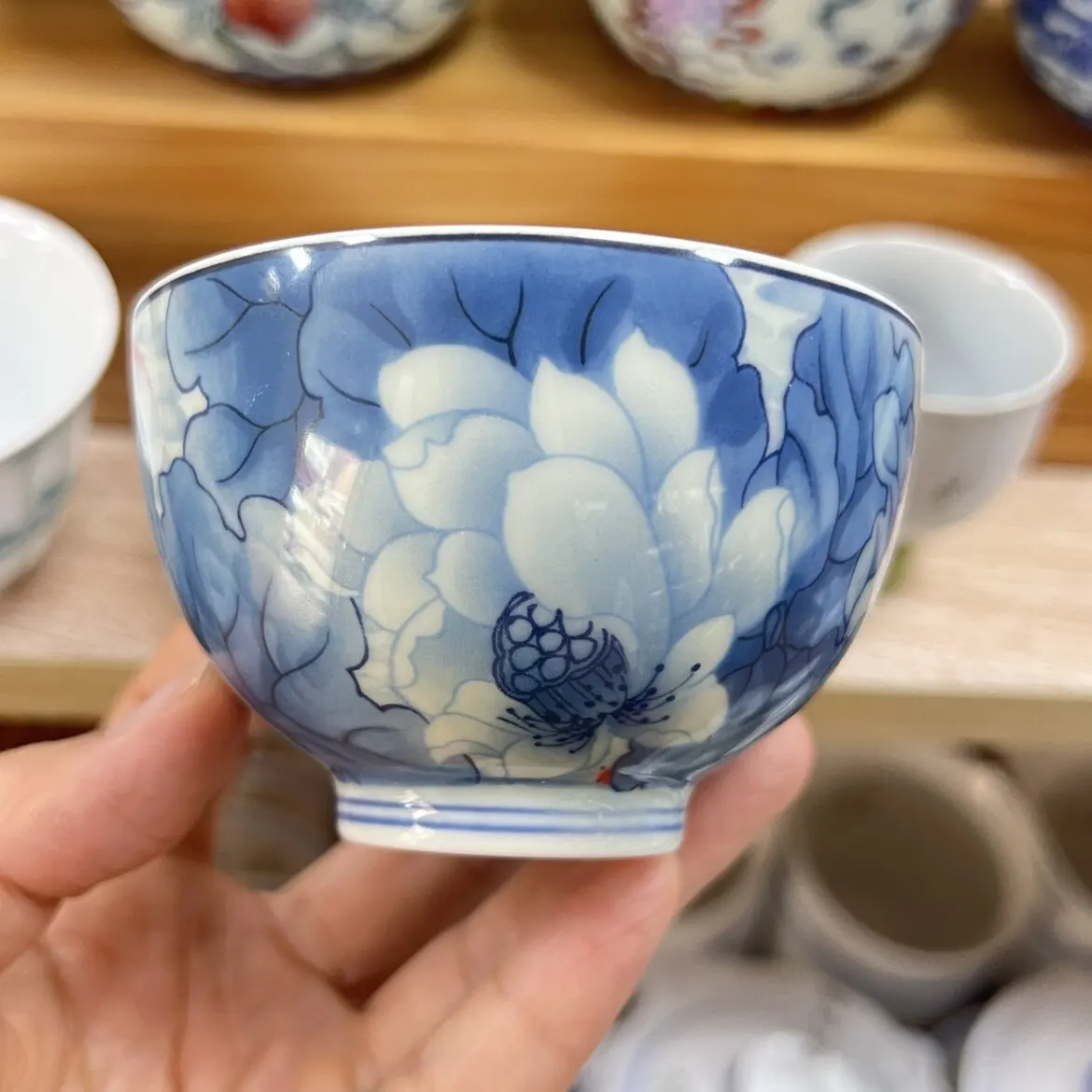 Jingdezhen Ceramic Cup Hearts Cup Goldfish Cup Single Cup Tea Appreciation Cup Retro Teaware Tea Cup