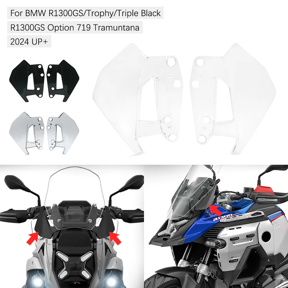 

For BMW R1300GS R 1300 GS GS1300 R1300 GS R 1300GS ADV 2023 2024 Motorcycle Side Wind Deflector Spoiler Windscreen Windshield