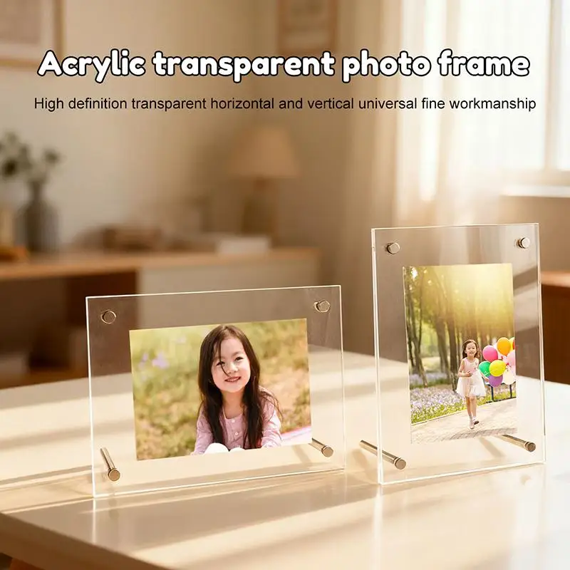 -6-inch/7-inch/A4 Crystal Clear Acrylic Photo Frames For Postcards Photos Ticket Stubs And Displays