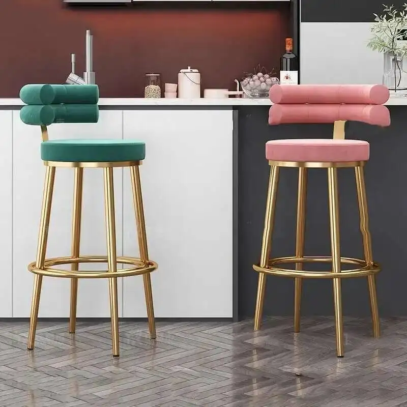 

Iron Nordic Bar Chair Kitchen Island Reception Desk Round Cushions Bar Stool Lounge Barstool Cadeira Ergonomica Home Furniture