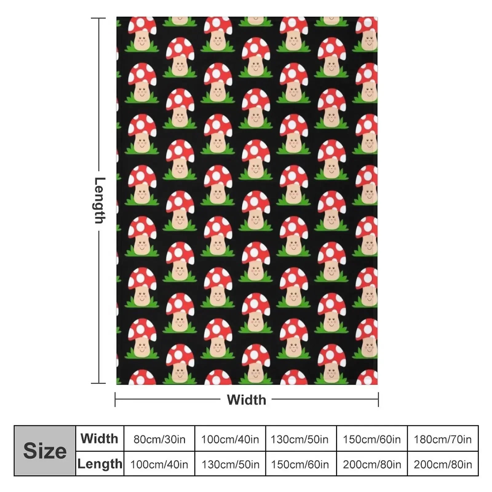 Happy Mushroom Toadstool Throw Blanket Hairy Hairys warm for winter Summer Designers Plaid on the sofa Blankets