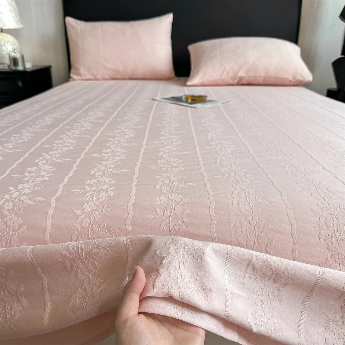 1 Pc 100%Cotton Floral Jacquard Flat bed Sheet Single/Twin/Queen/King Size lençol de cama de casal Bed Sheet 침대패드