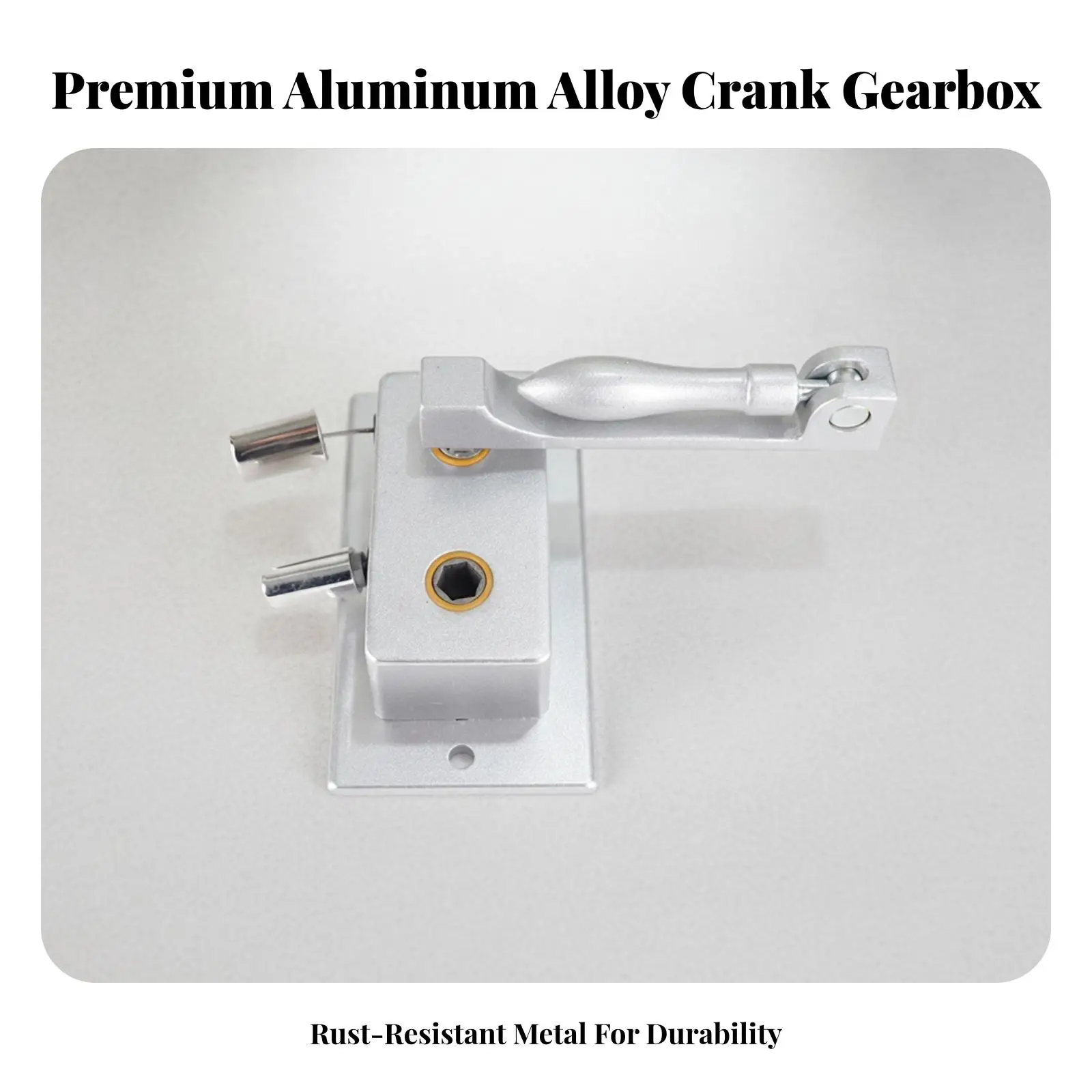Crank Handle for Clothes Laundry Rack | Aluminum-Alloy Construction, Wall-Mounted Base Plate, Crank Handle for Manual laundry