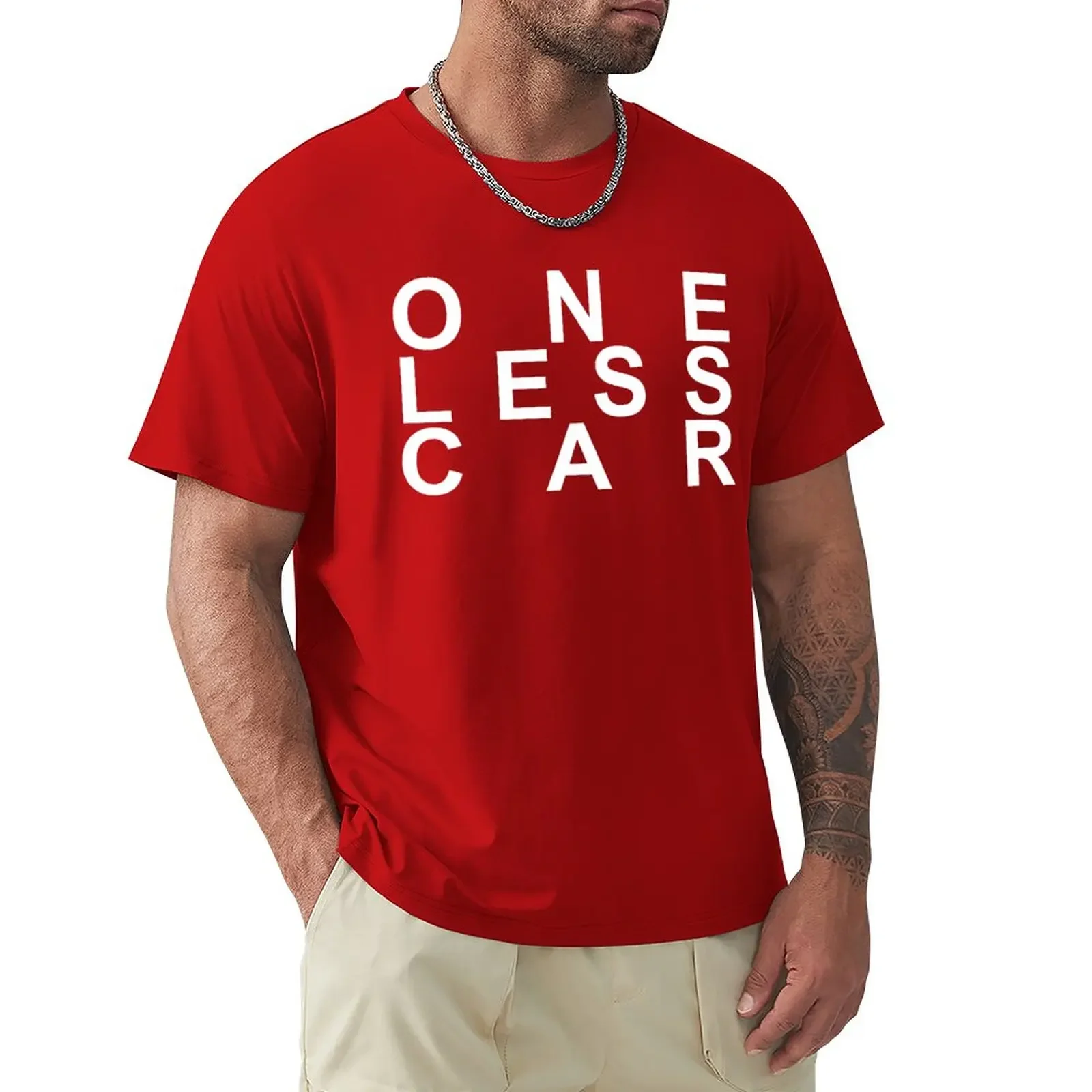 ONE LESS CAR T-Shirt aesthetic clothes plain sublime Men's clothing