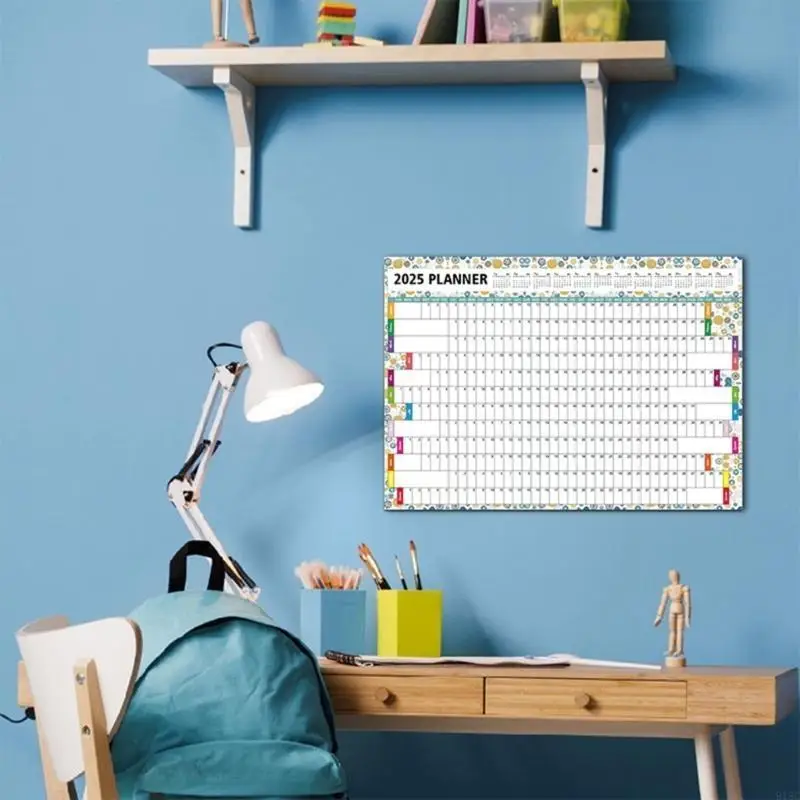 2025 Yearly Planner 2025 Home Wall Calendar 74x52cm 2025 Full Year to View Calendar Home Office Work Organizers Planner