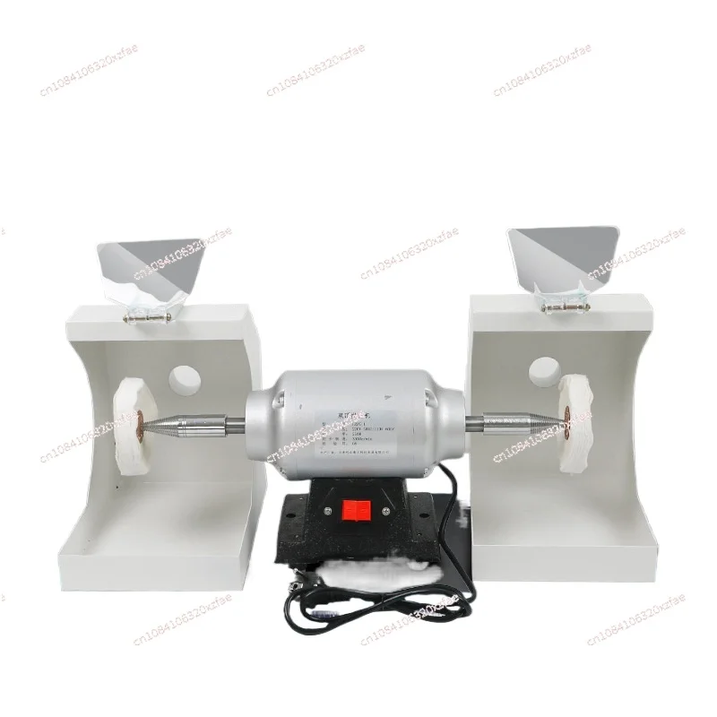 Dental technician double top with cloth wheel polishing machine, denture grinding double head rubber tray polishing machine