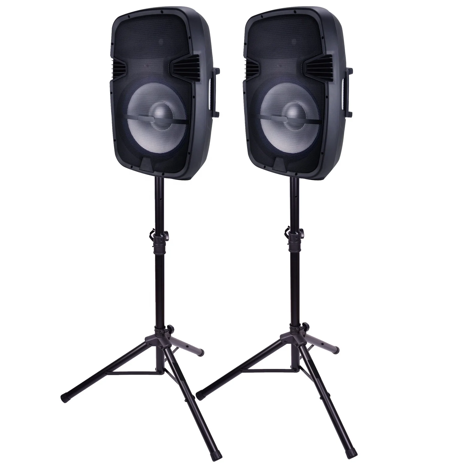 Combo de Sistema de Altavoces PA Amplificados de 15 Pulgadas y 800 W, Conjuntos de Karaoke JCM2615W /BT/USB/Reproductor de Tarjetas SD/FM/RC/Soporte/Cable Bocina Parlante