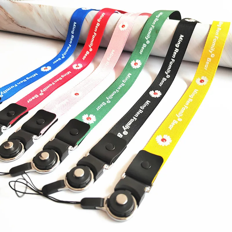 10pcs Fashion Detachable Neck Hanging Tags Lanyards Wrist Strap Mobile Phone Daisy Lanyard Card Keychain Phone Straps Lanyards