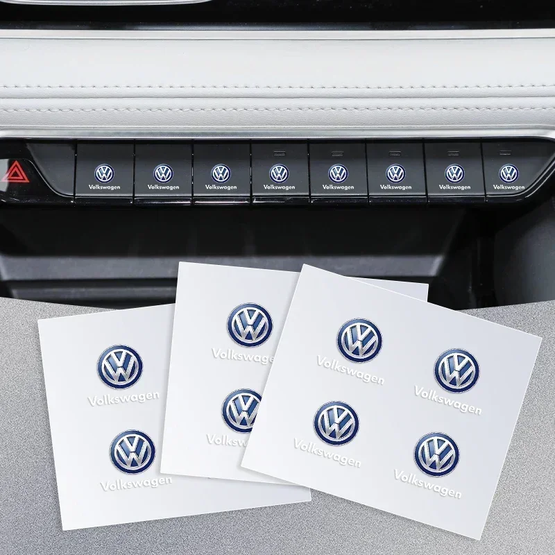 Car Interior Steering Wheel Dashboard Central Stickers Badge For Volkswagen Caddy Scirocco CC Golf VI 4 MK7 Beetle GTI R Line