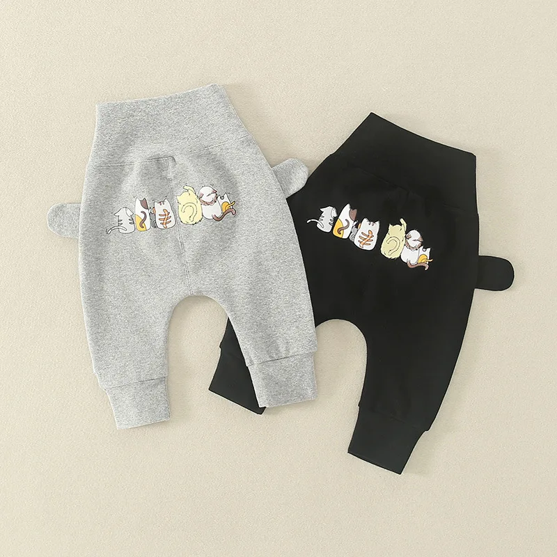 

Baby PP Trousers Pant Newborn Infant Boy Girl Clothes High Waist Protection Belly Kid Toddler Costume Cartoon Cute Children A560