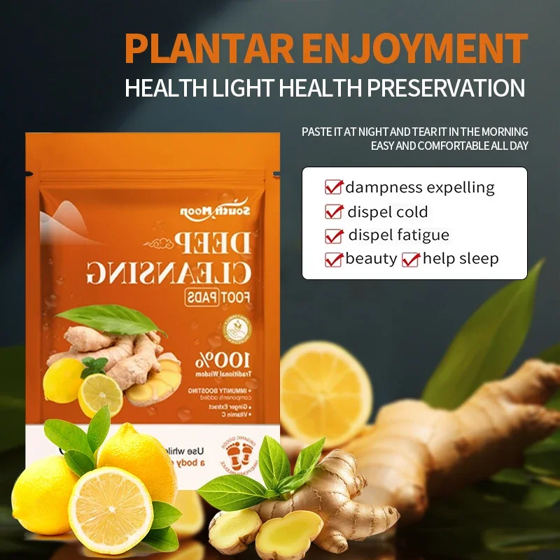 40Pcs Detox Foot Patches Body Toxin Detoxification Deep Cleansing Slimming Stress Relief Feet Pads Natural Ginger Sticker