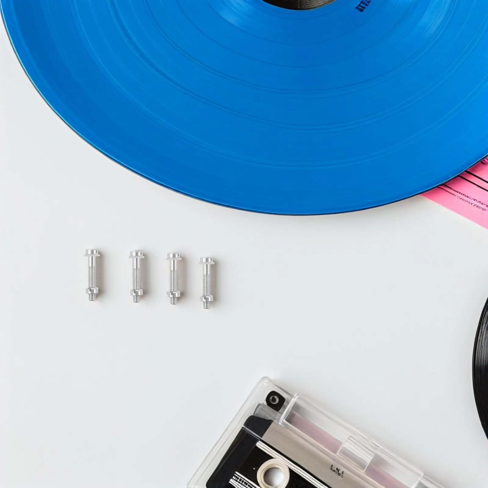 4Pcs M2.5x16.5mm Turntable Mounting Screws for Vinyl Player Cartridge Headshell Alignment