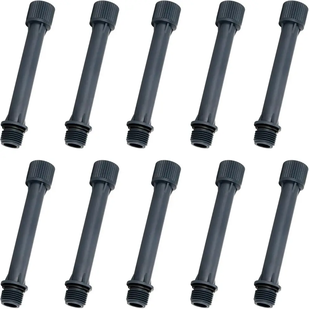 

Набор из 10 удлинителей для дождевальных систем 5 дюймов: увеличенный радиус действия и охват, простая установка без инструментов, прочная конструкция из полипропилена