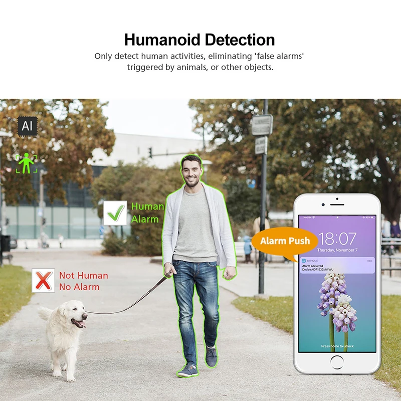 SriHome SP028 2MP  PTZ WiFi Camera Ai Auto Tracking Outdoor IP Camera 2-Way Audio Color Night Vision CCTV Surveillance