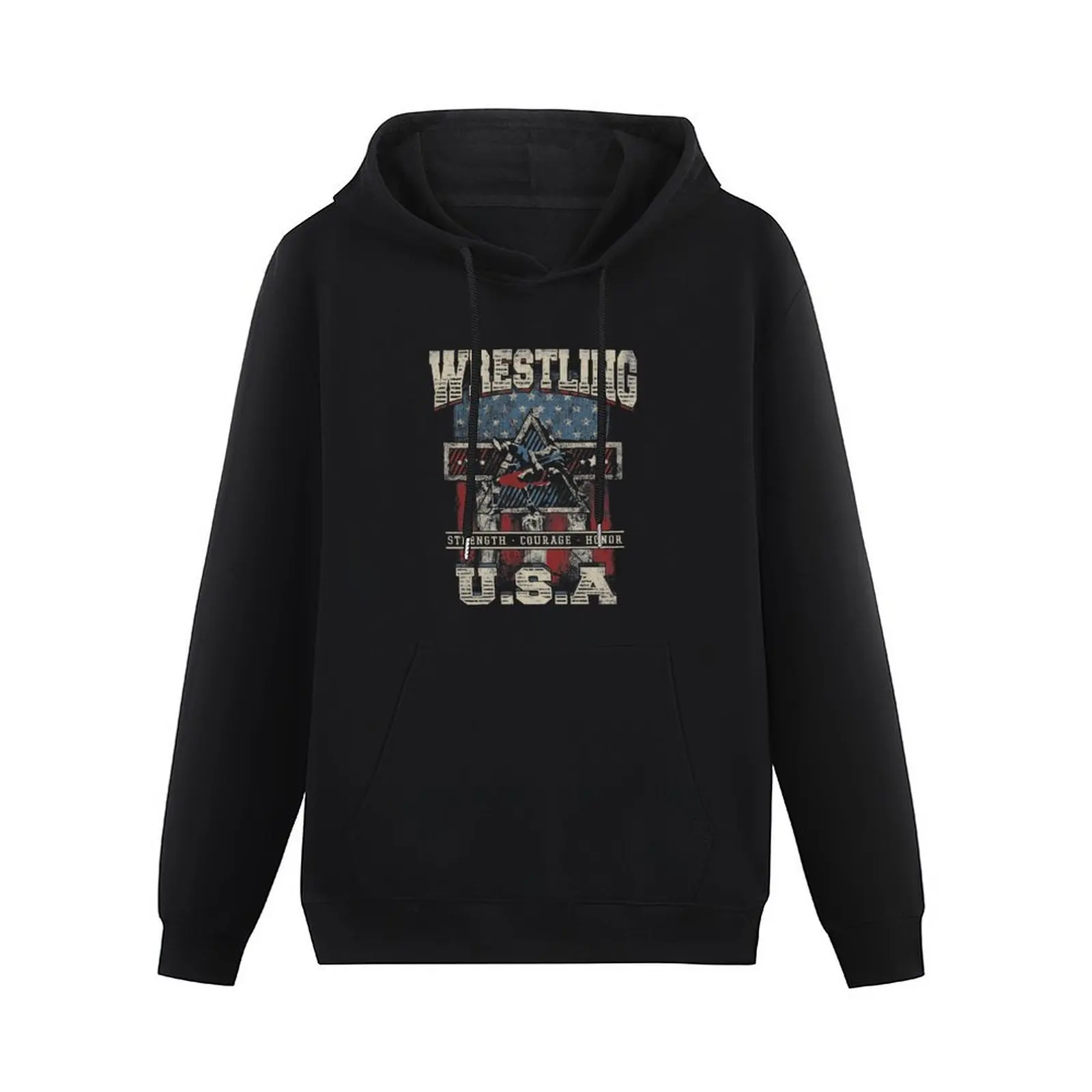 USA Wrestling - Strength - Courage - Honor For Youth and Men Pullover Hoodie men's sweat-shirt pullover