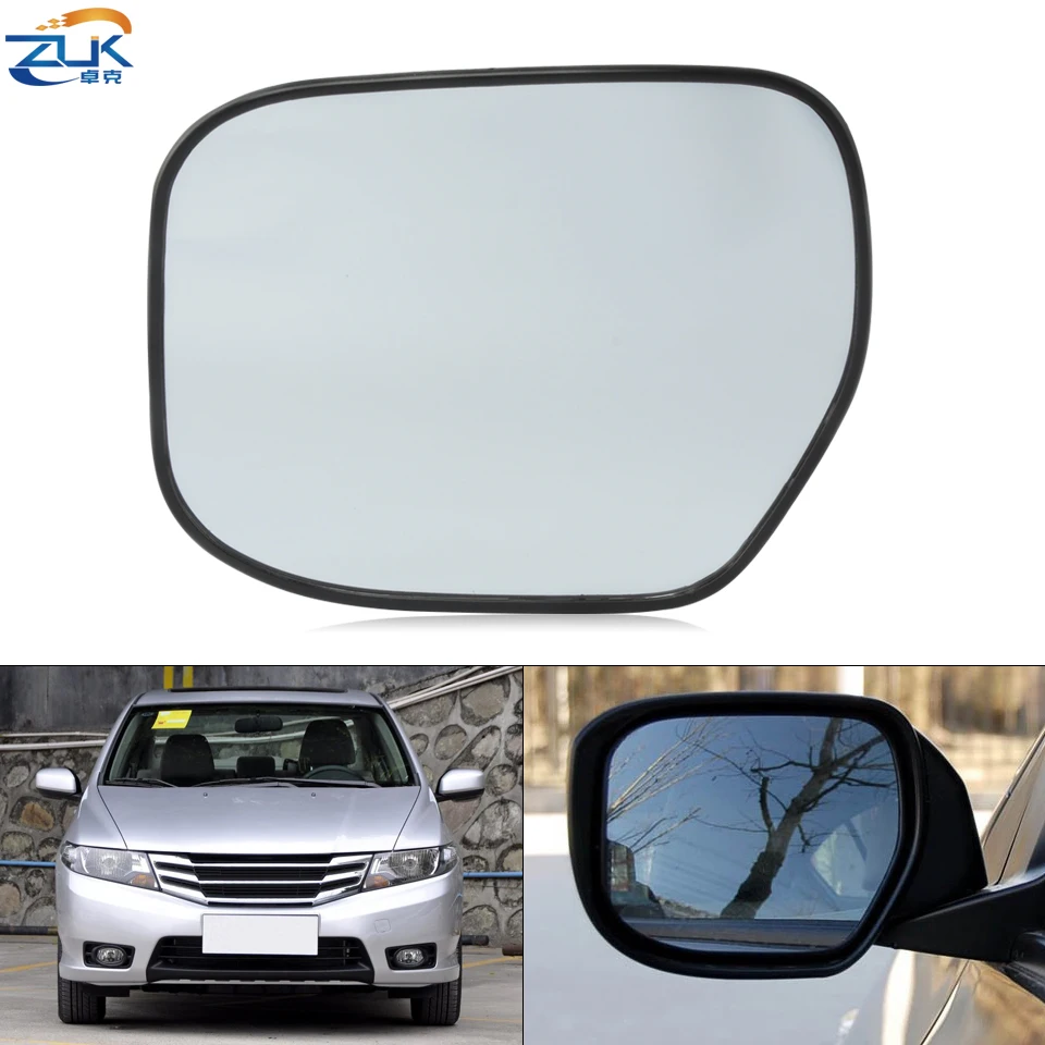 Lentille de rétroviseur extérieur ZUK pour HONDA CITY 2009-2014 GM2 GM3 TM0, verres de rétroviseur latéral 76253-TM0-H01 76203-TM0-H01