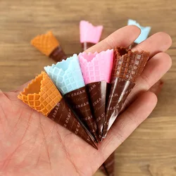 10Pcs Mini Simulation Ice Cream Cone Model Fake Cake DIY Handmade Ice Cream Base Kids Dollhouse Game Props Crafts Party Decor