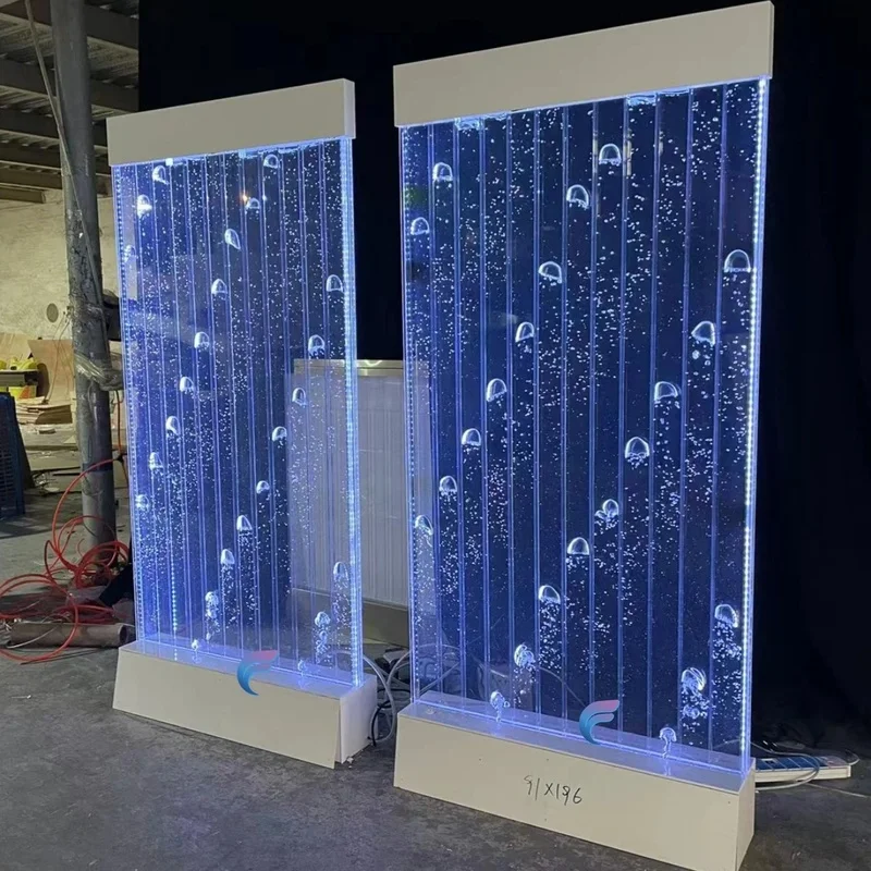 custom.Restaurant Hotel Contemporary LED Colorful Digital Programming Jellyfish Bubble Wall Panel Acrylic Material Customi
