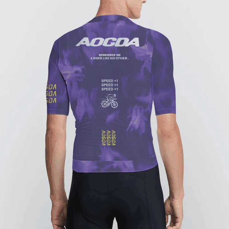 Aogda Comfortable Cycling Clothing,Men's Cycling Shirt,Breathable and Fast Drying Bike Jersey,Pro Air Cycling Jersey