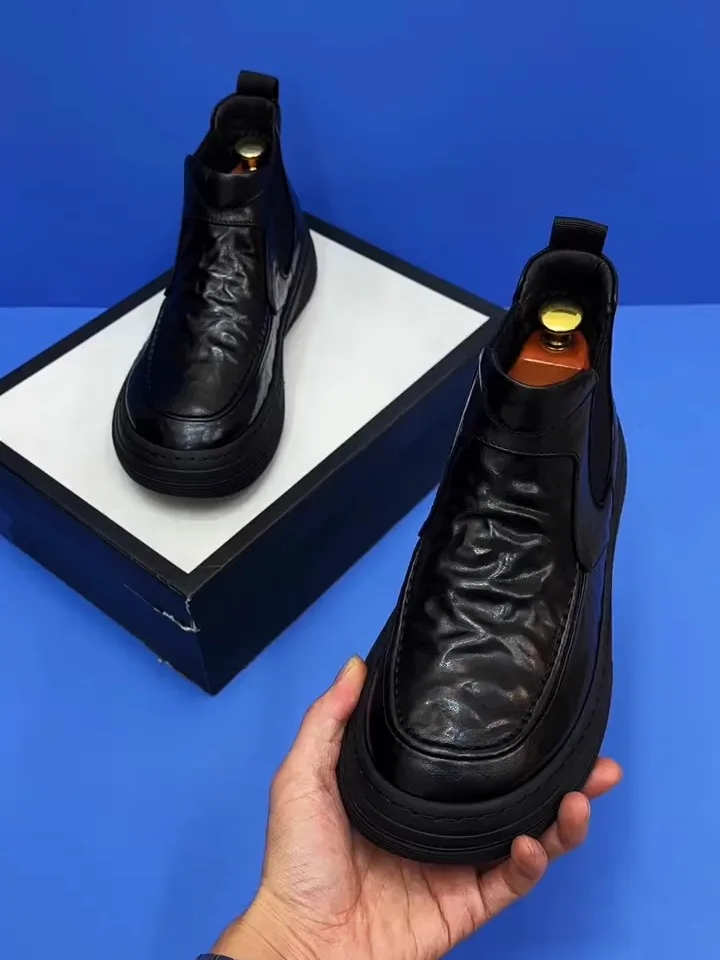 

Мужские кожаные оксфорды на флисовой подкладке: комфортные, повседневные, деловые, модные, универсальные. Новинка осенне-зимнего сезона.