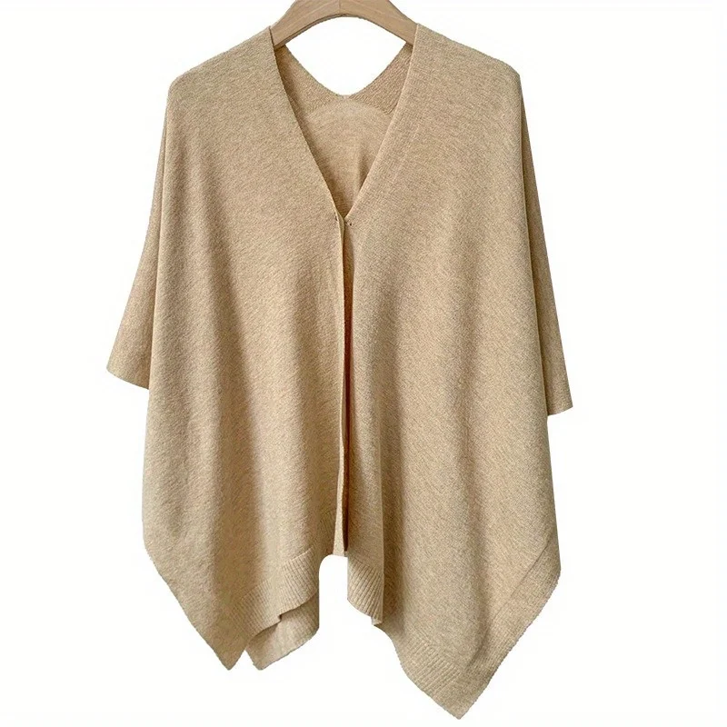 日焼け止めショールロング多用途ケープファッショナブルなニットカーディガン女性の肌に優しい夏薄いスタイル西洋スタイルフード付き