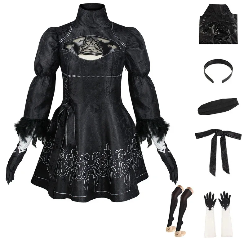 silisili ANier Automata Cosplay Costume Yorha 2B sexy Outfit Games Suit Women Role Play Costumes Girls Halloween Par 2025 ☆ New