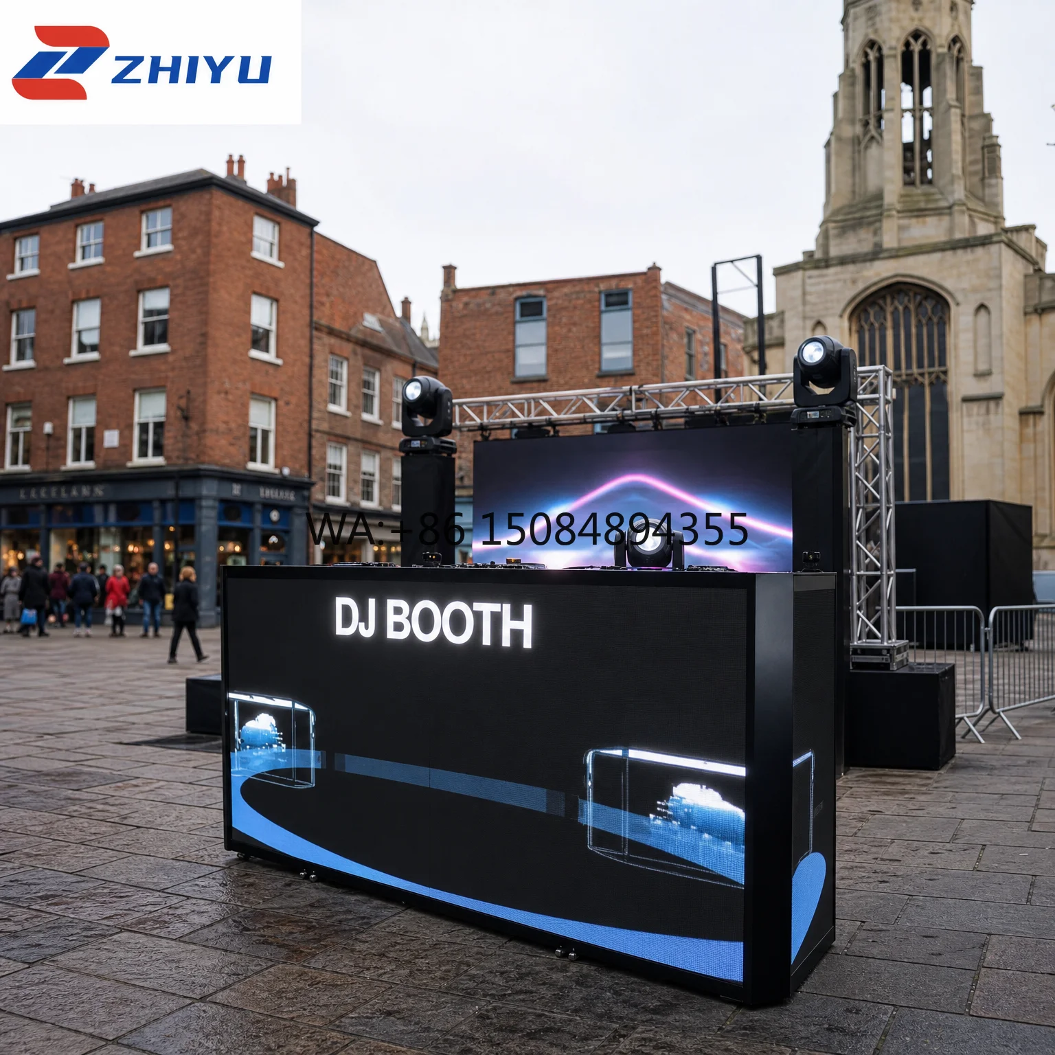 

Zhiyu Mobile DJ Booth Integrated Cables Foldable DJ Booth Quick Deployment Console