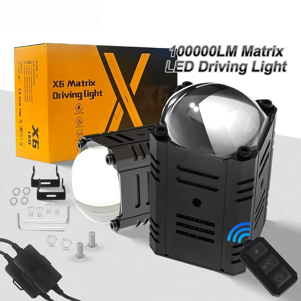 

X6 new automotive lighting system 12V IP68 waterproof aviation aluminum 4x4 LED work light 90W 9000 lumens 360 ° high/low light