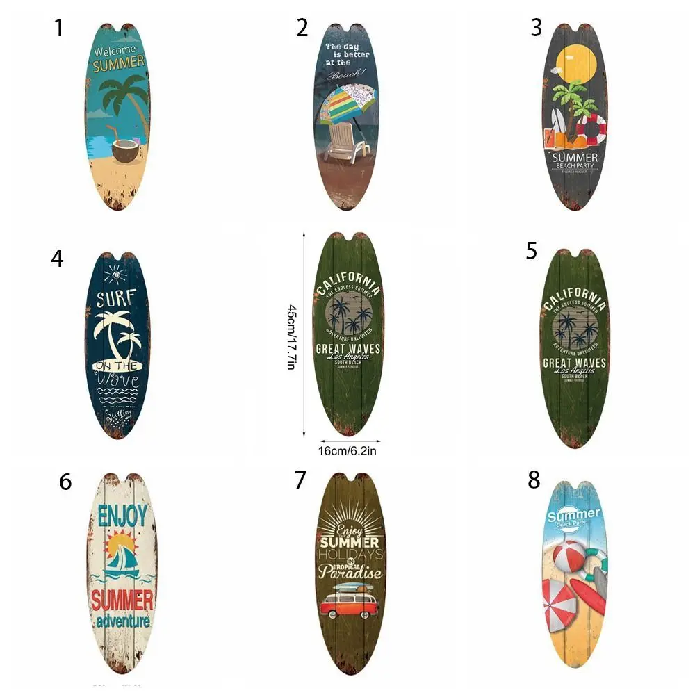 Surfboard Wall Decor Ornament Wall Hanging Holiday Leisure Decoration Wooden Marine Steering Wall Board Housewarming Gifts